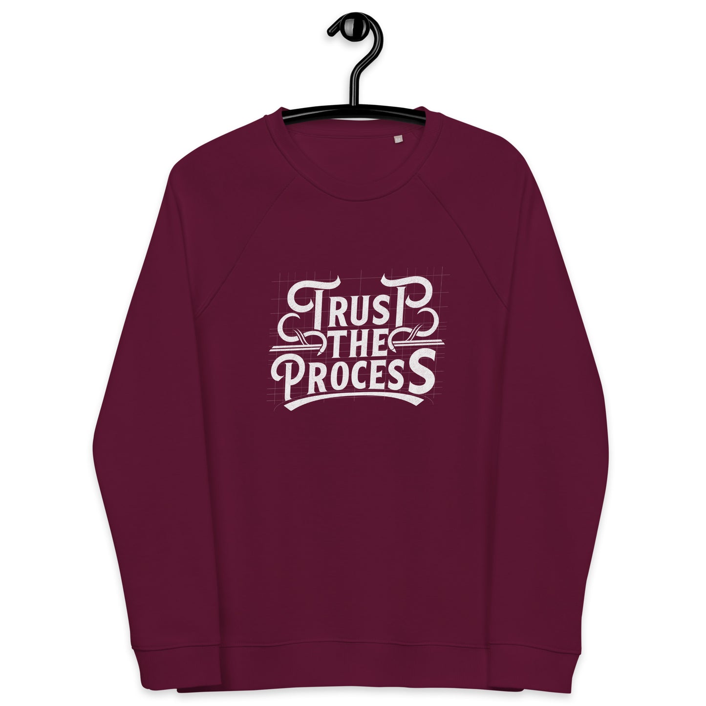 Unisex organic raglan sweatshirt